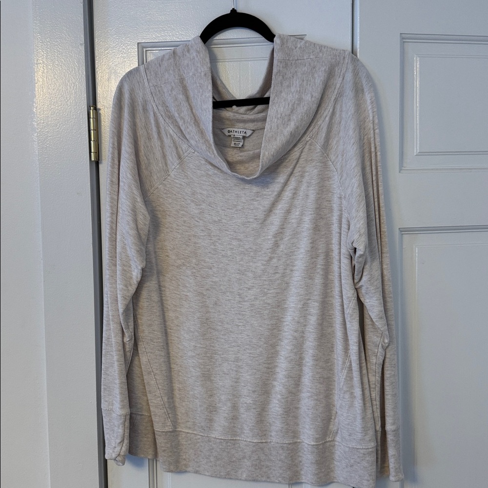 Athleta light beige Cowl Neck Top